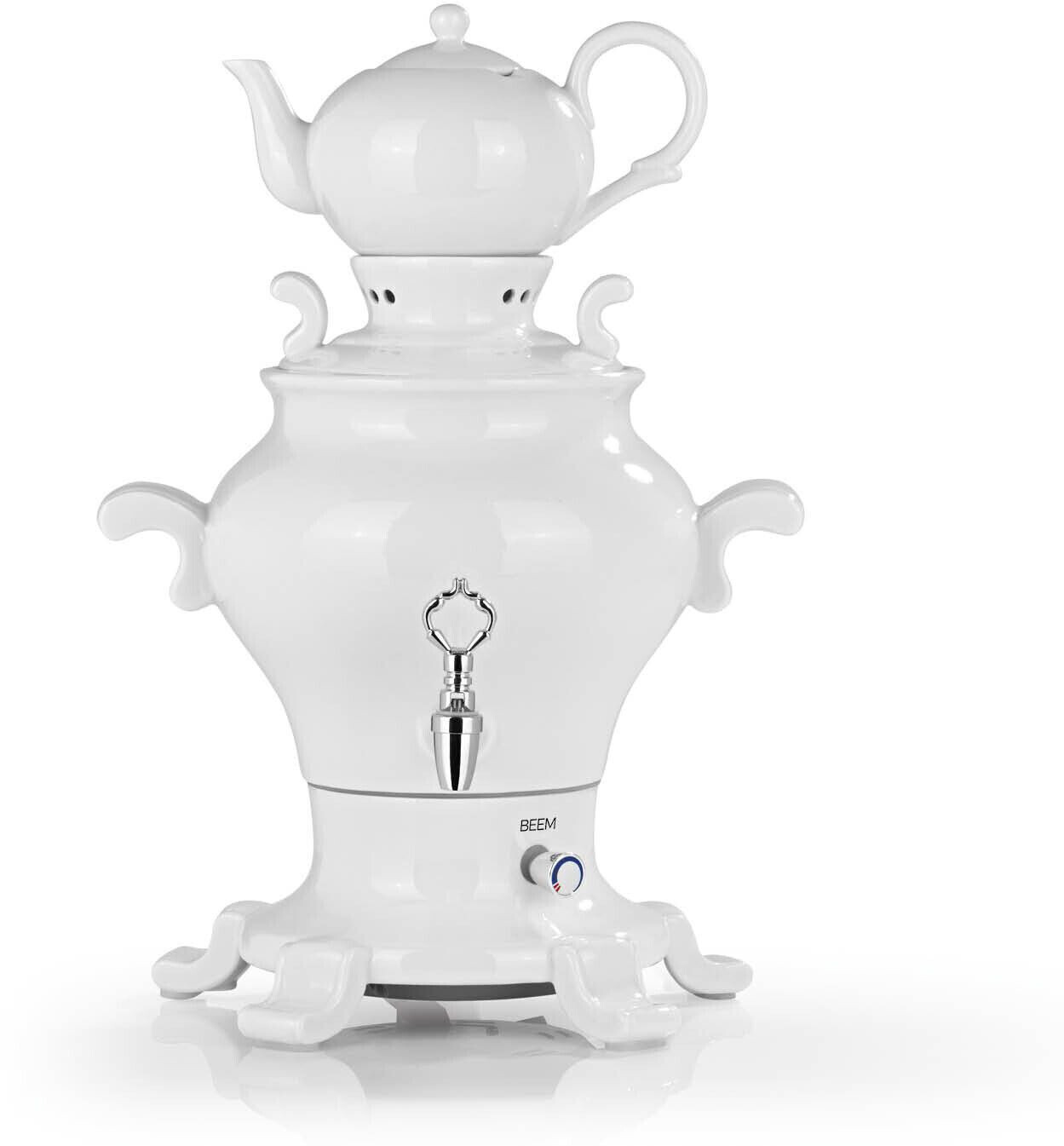 سماور برقی چینی بیم آلمان - مدل Beem Samowar Odette Blanc ظرفیت 5 لیتر - با طراحی کلاسیک و رنگ سفید